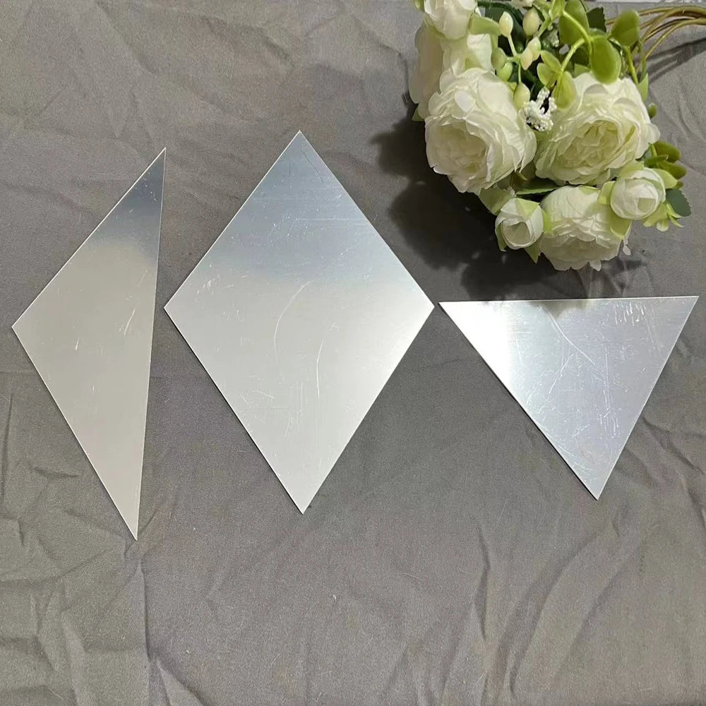 10/17/32/58pcs 3D Mirror Stickers Acrylic Triangles Self-adhesive Diamonds DIY Wall Mirror Stickers for Living Room Home Decor