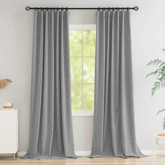 350m Height Custom Made 310CM Length 100% Blackout Living Room Curtains For Faux Linen High Ceiling Bedroom Window Curtain