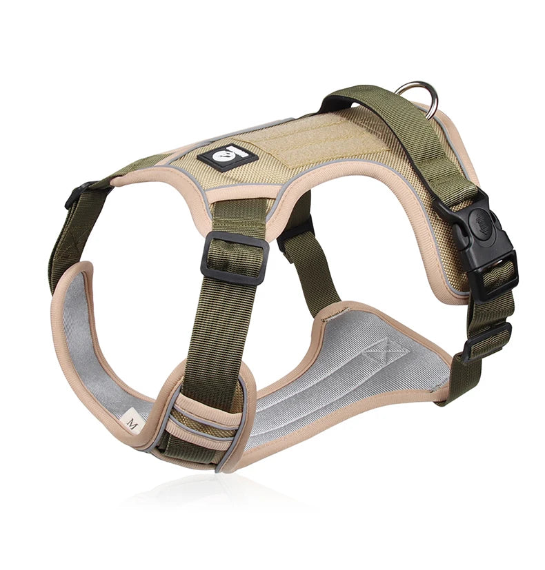 Medium Large Dog Harnesses Collar Labrador Army Reflective Adjustable Harness Oxford Cloth Pet Vest Training Hound Walk the Dog