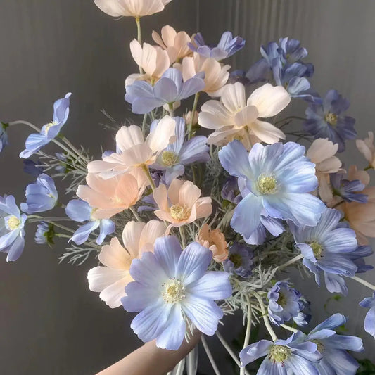 Chamomiles Silk Artificial Flower 60cm Daisy White Fake Flowers Room Wedding Home Table Decorations Party Diy Bouquet Gifts 1PCs