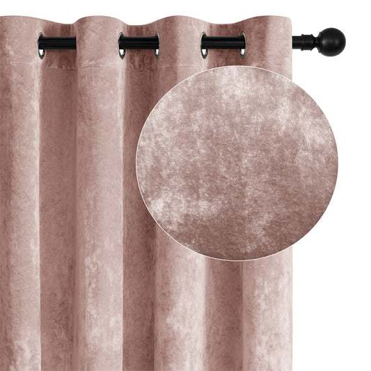 2 Panels/set Velvet Curtains, Noise Reduction And Light Filtering Curtains, For Bedroom, Living Room, Office Home Decor