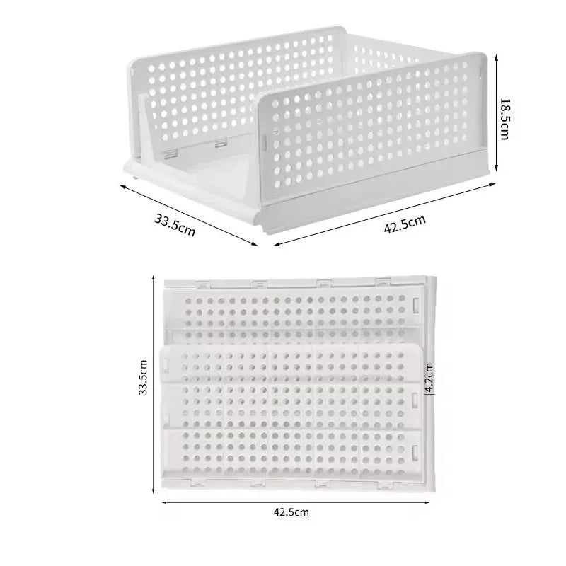 Folding Partition Drawers Organizing Boxes Bedroom Office Stackable Plastic Organizers Closet Clothes Panties Storage Box Home